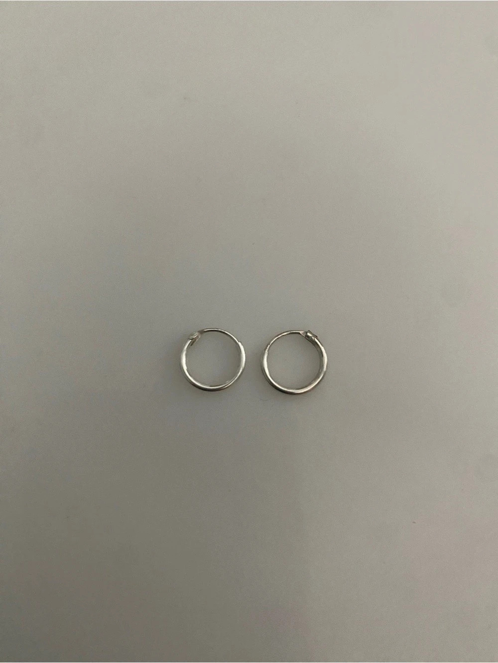 Sterling Silver Endless Hoop Earrings Like New - Very Dainty and Thin